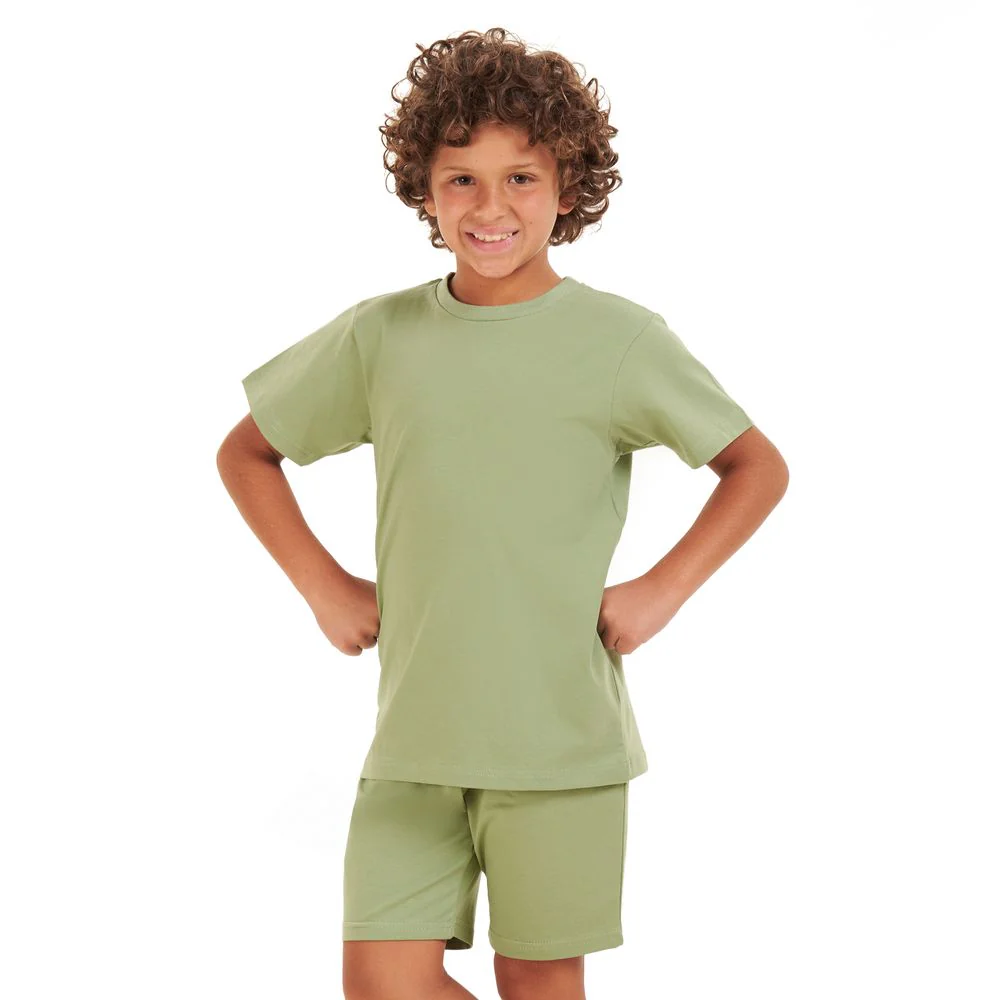 Boys summer pajama set Pistache t-shirt + shorts