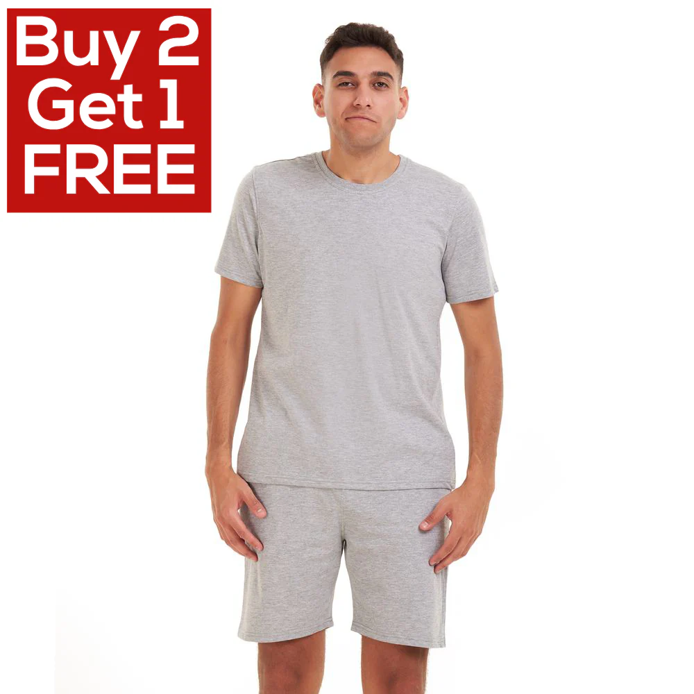 Men summer pajama set Grey T-shirt + shorts