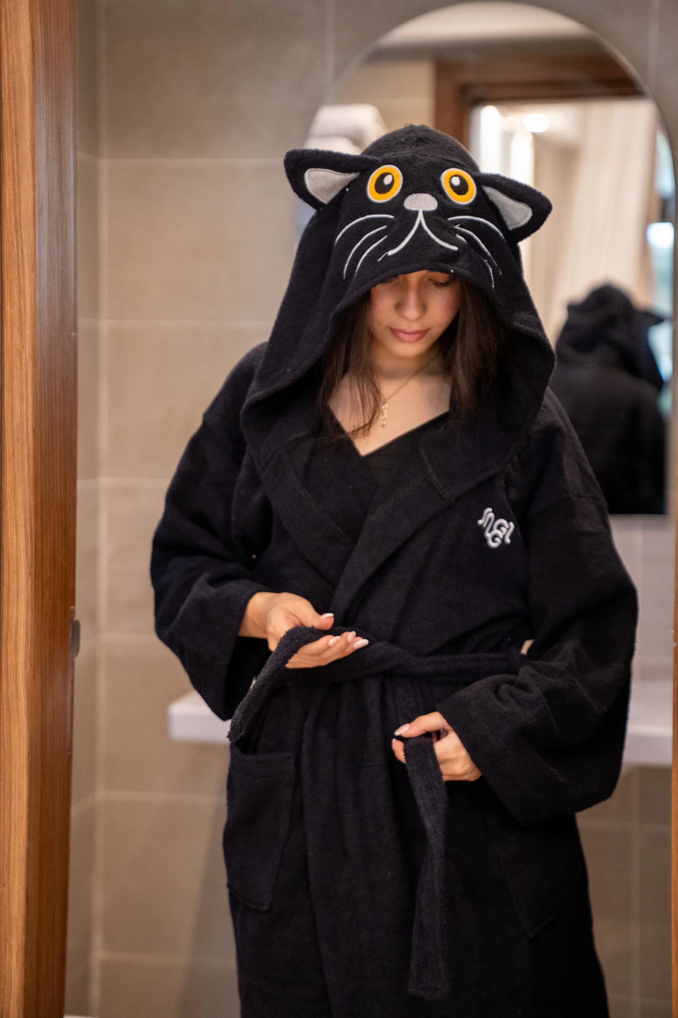 Snuggs Animal Bathrobe Cat - Image 3