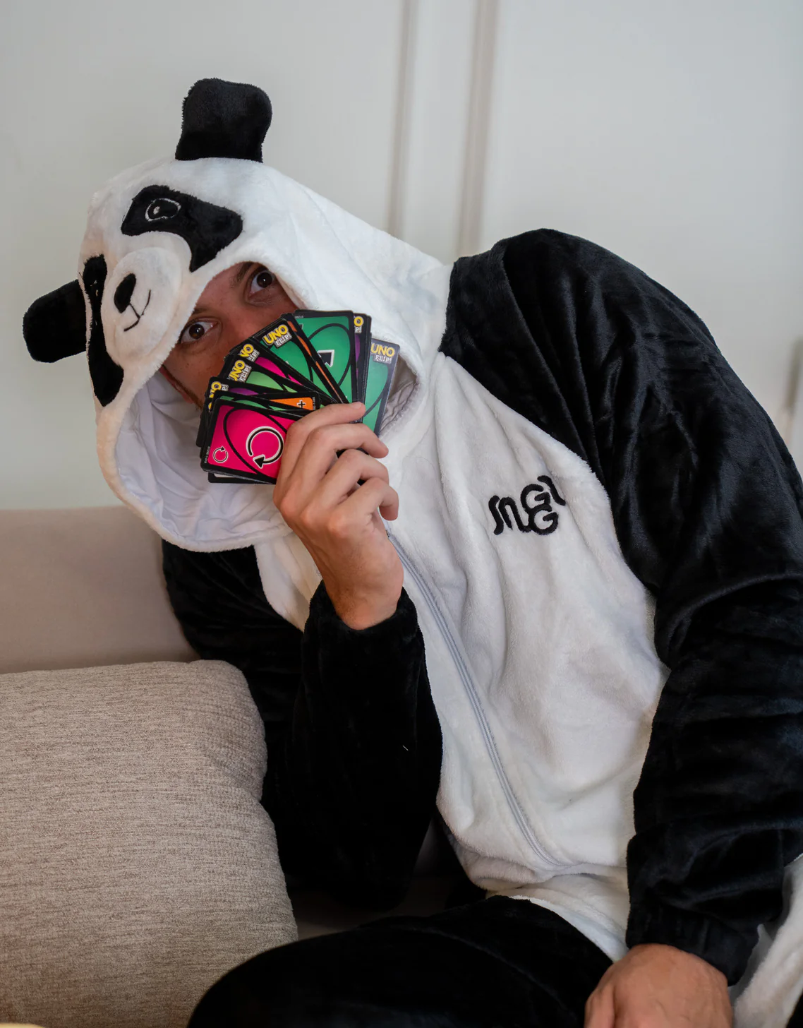 Snuggs Blanket Animal Onesie Panda