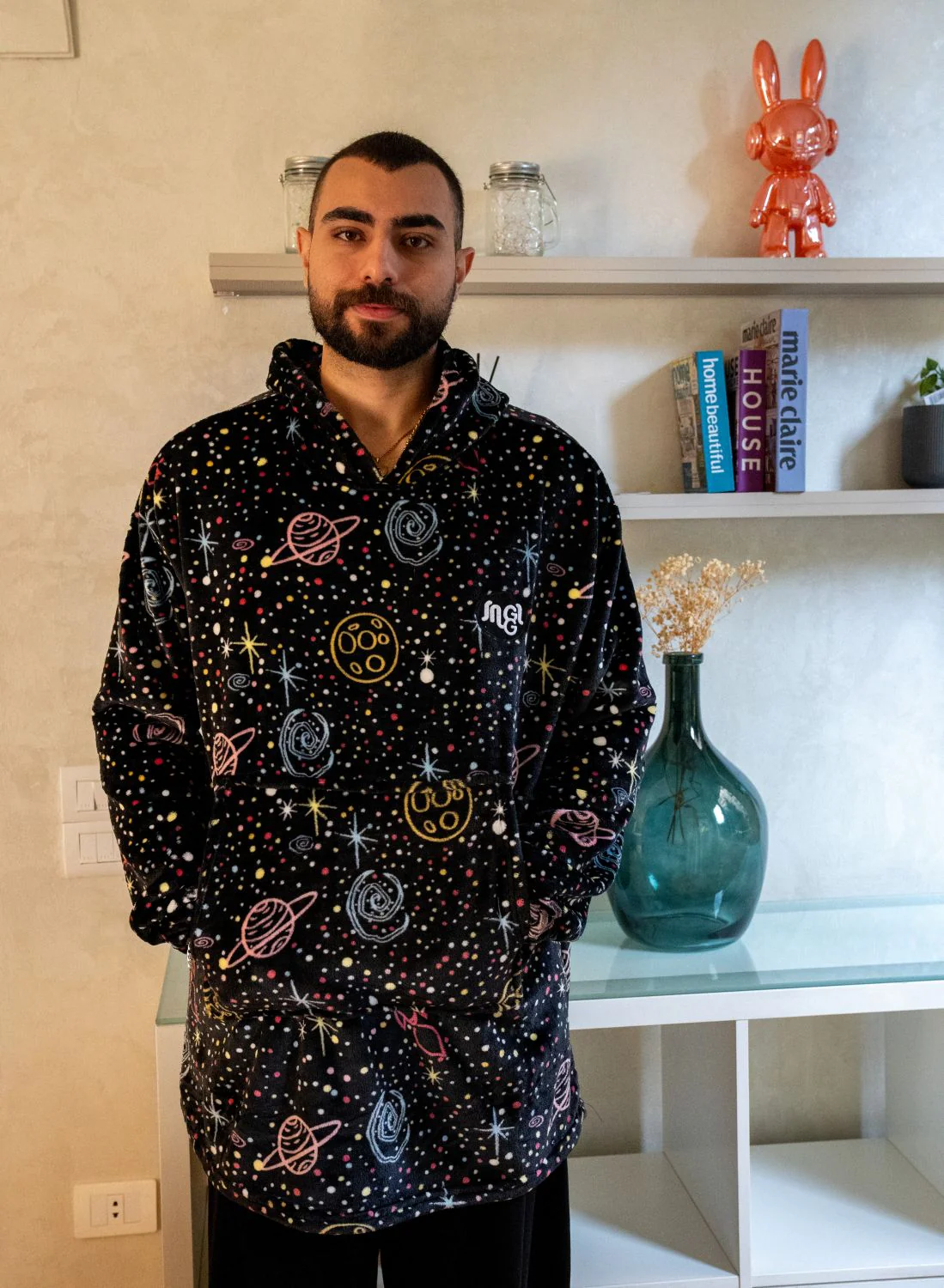 Snuggs Blanket Hoodie Black Space - Image 2