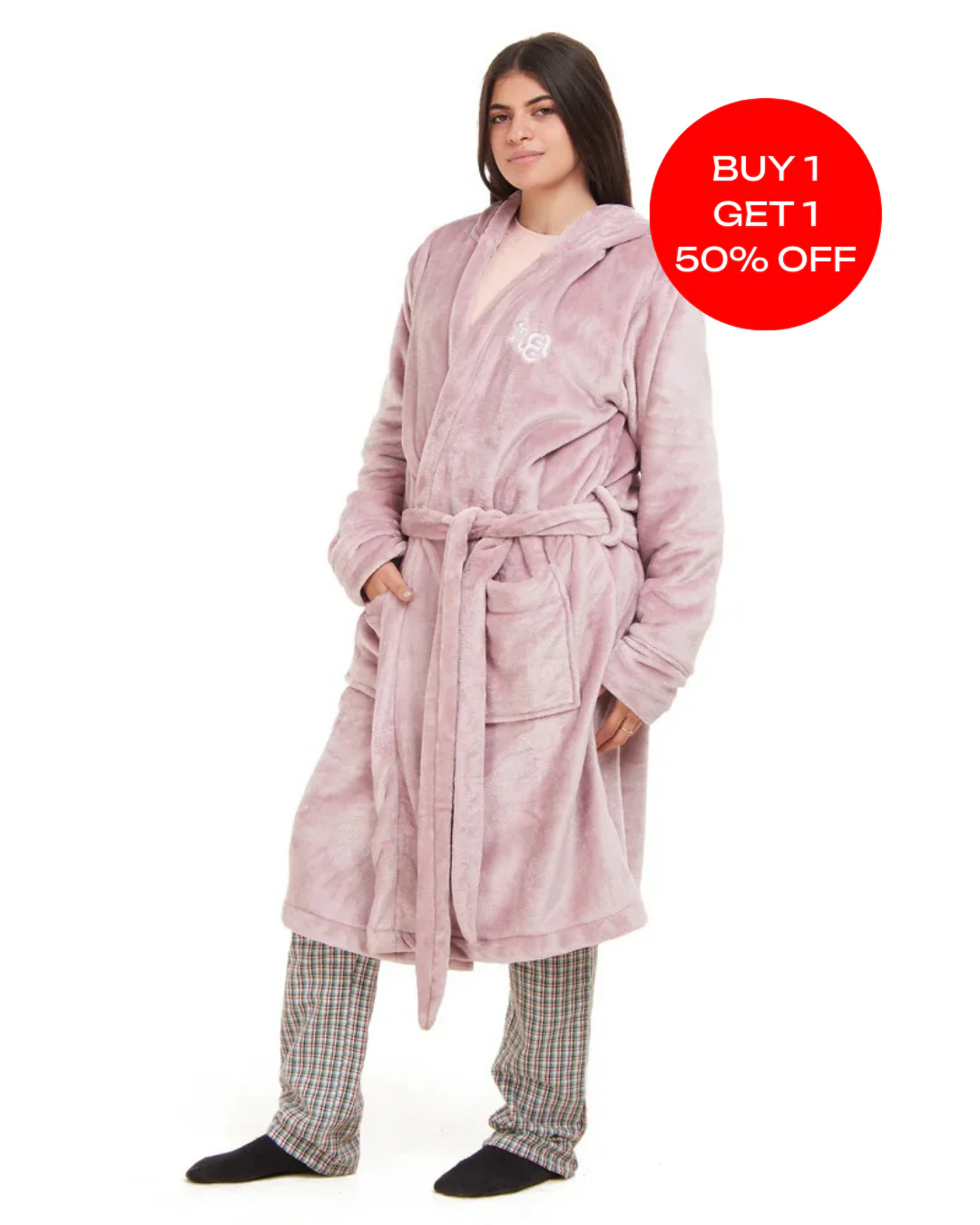 Snuggs Blanket Robe Light Mauve