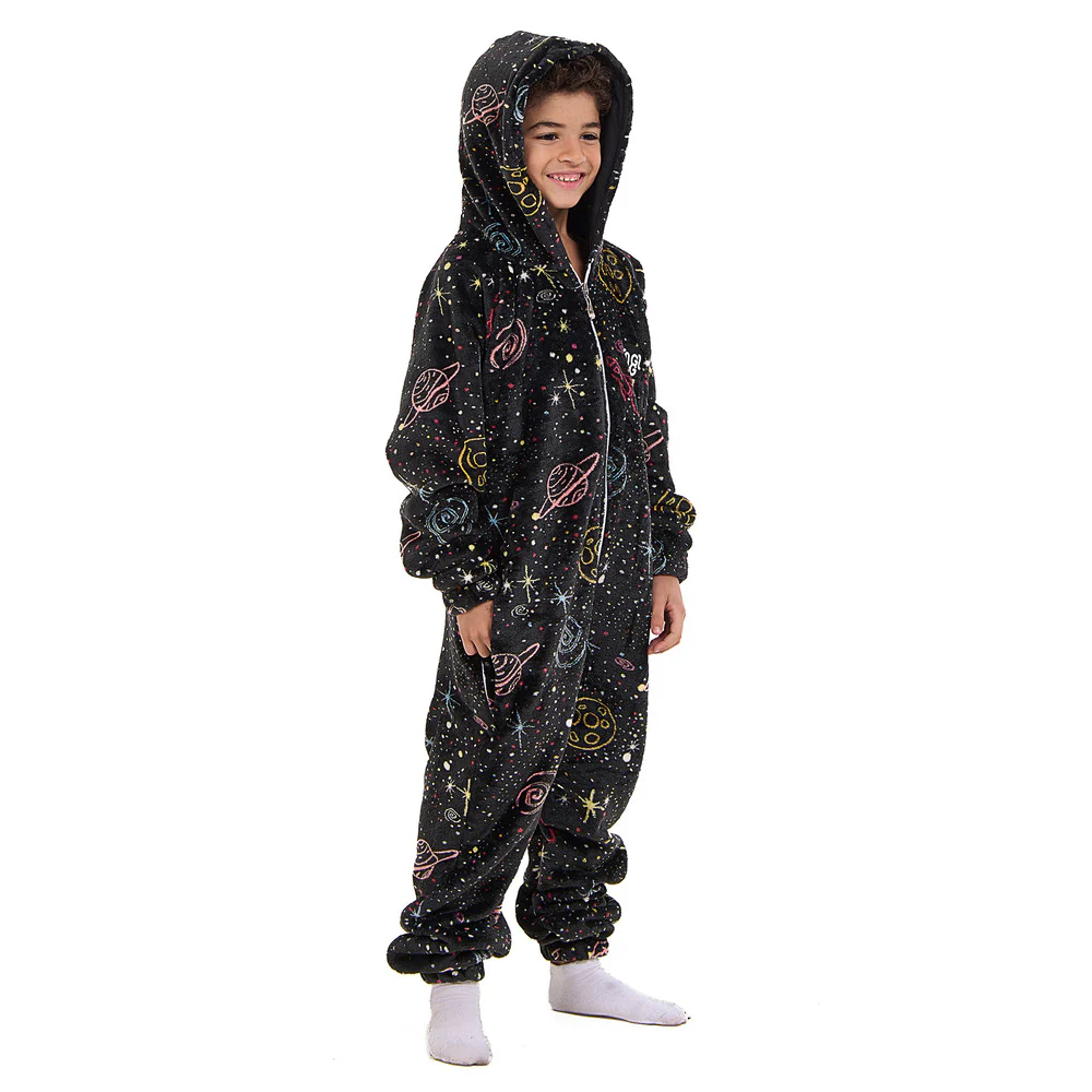 Snuggs Kids Blanket Onesie Black space - Image 2
