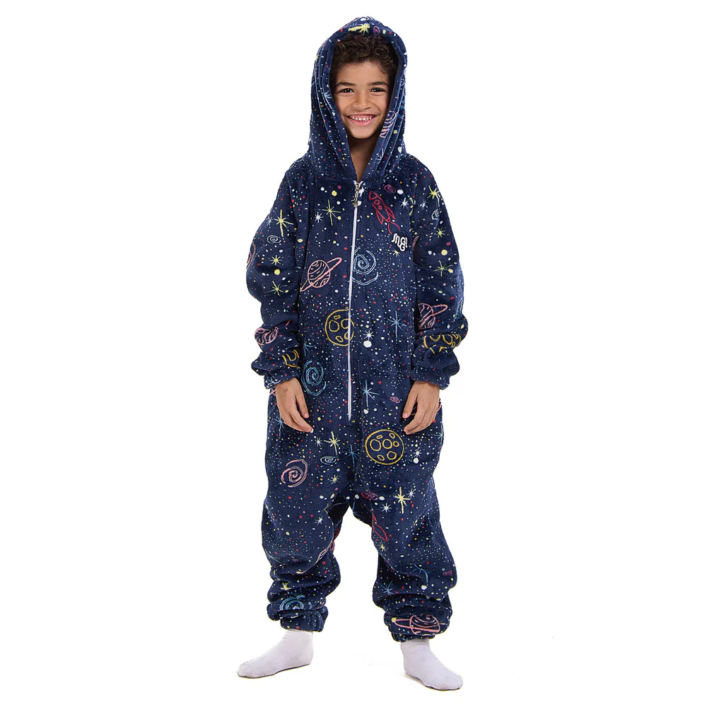 Snuggs Kids Blanket Onesie Dark blue space - Image 2