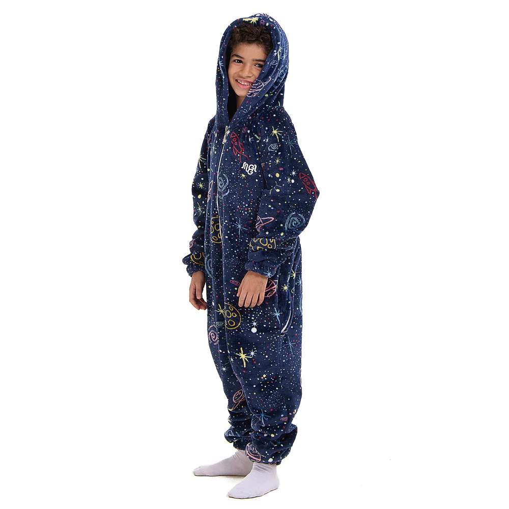 Snuggs Kids Blanket Onesie Dark blue space - Image 3