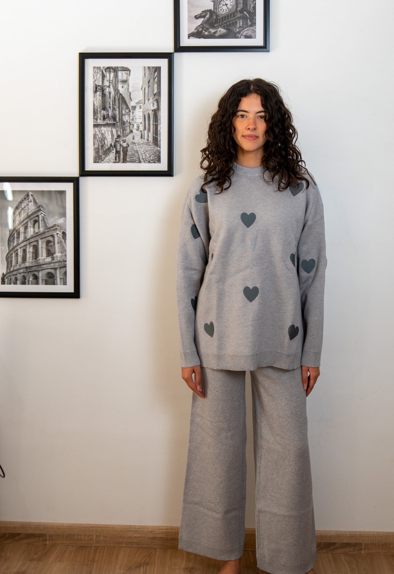 Snuggs women winter Knit pajama Grey - Image 2